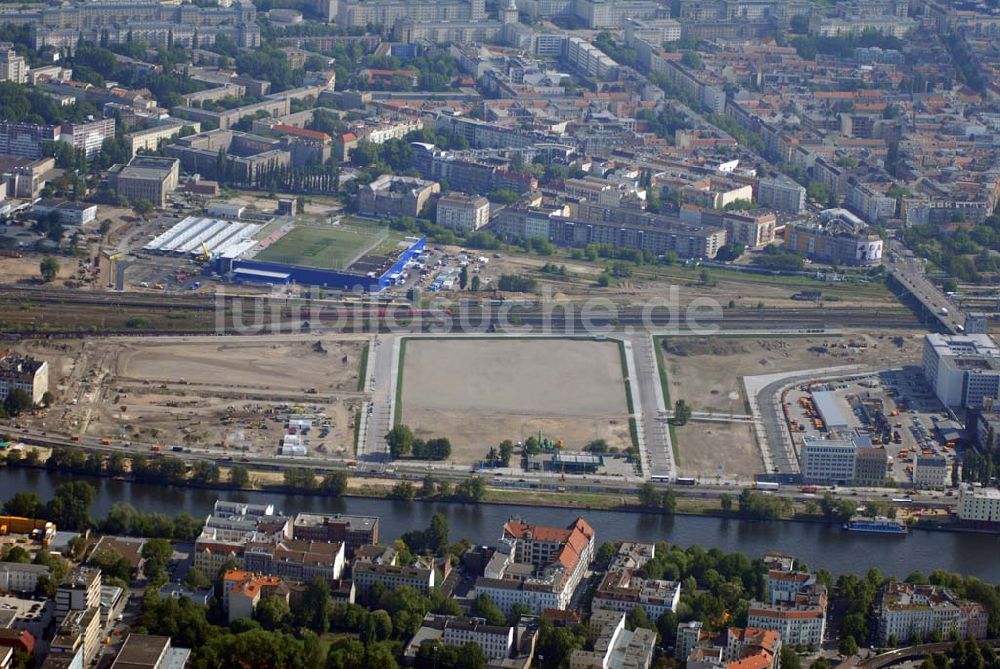 Berlin von oben - Baustelle Anschutz-Arena Berlin