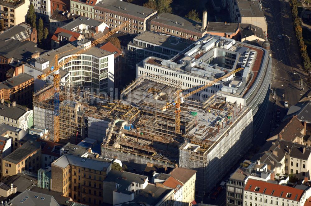 Luftbild Berlin - Baustelle des AOK-Bundesverbandes Rosenthaler Hof in Berlin-Mitte