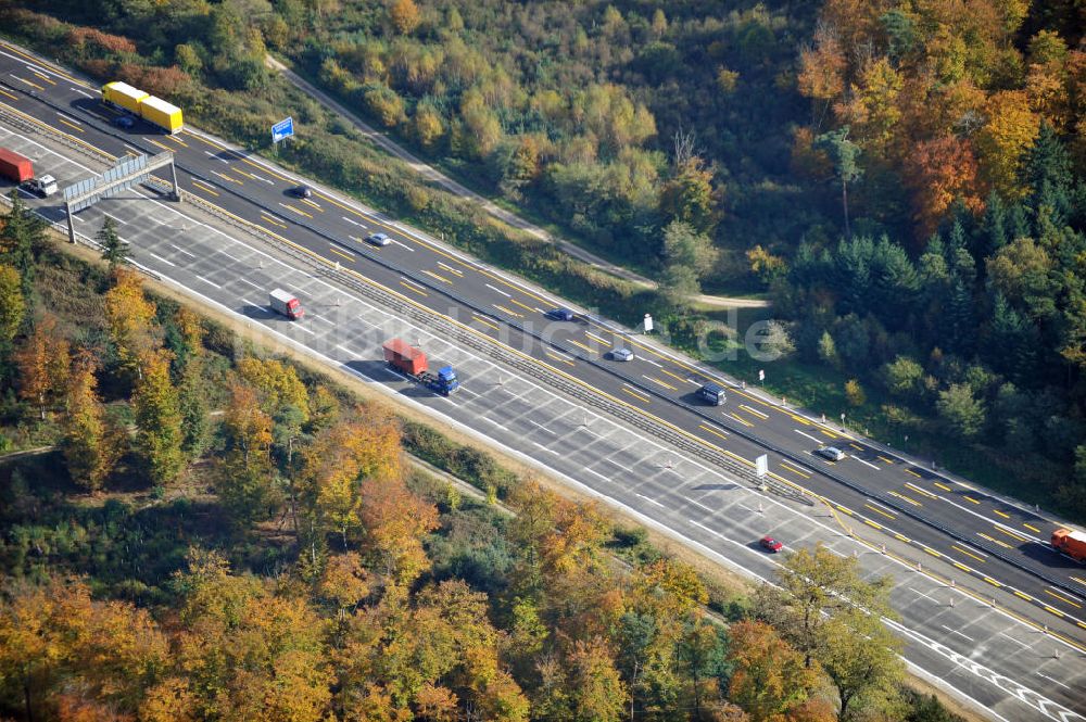 Luftaufnahme Sinzheim - Baustelle Ausbau Autobahn A 5