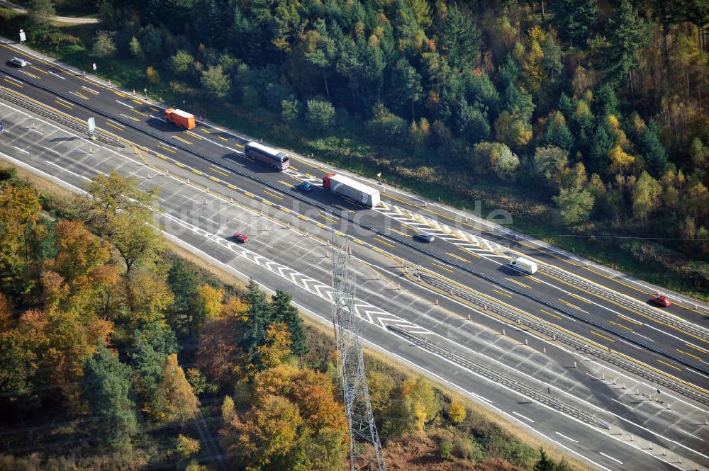 Sinzheim von oben - Baustelle Ausbau Autobahn A 5