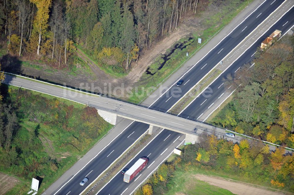 Sinzheim von oben - Baustelle Ausbau Autobahn A 5