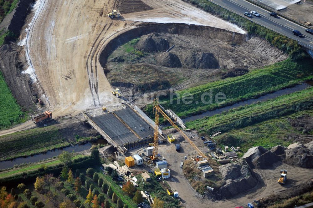 Luftaufnahme Achern - Baustelle Ausbau Autobahn A 5