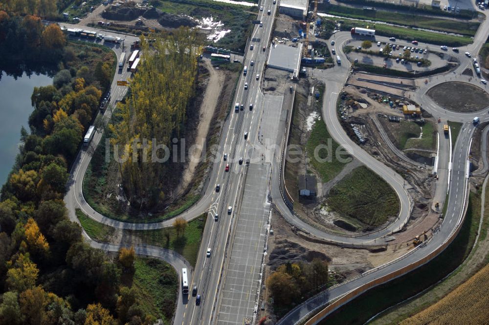 Luftbild Achern - Baustelle Ausbau Autobahn A 5