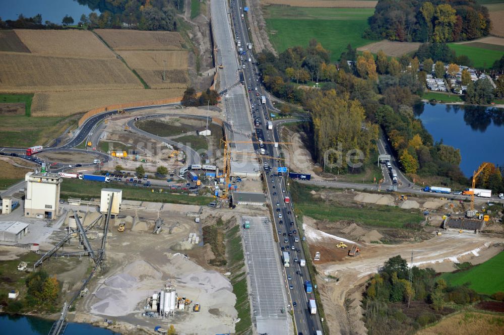 Luftaufnahme Achern - Baustelle Ausbau Autobahn A 5