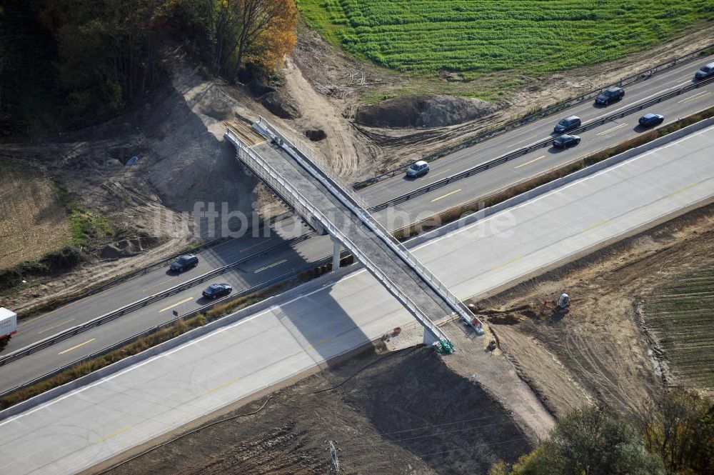 Achern aus der Vogelperspektive: Baustelle Ausbau Autobahn A 5