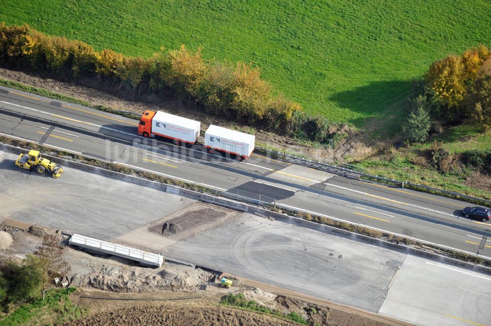 Luftbild Achern - Baustelle Ausbau Autobahn A 5