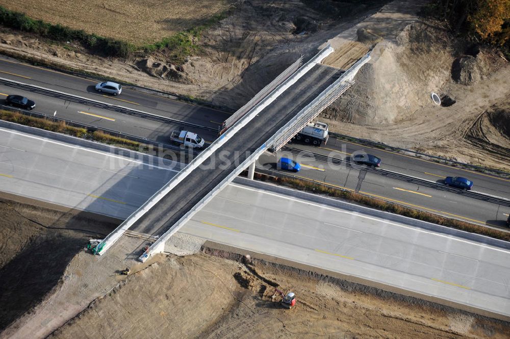 Luftaufnahme Achern - Baustelle Ausbau Autobahn A 5