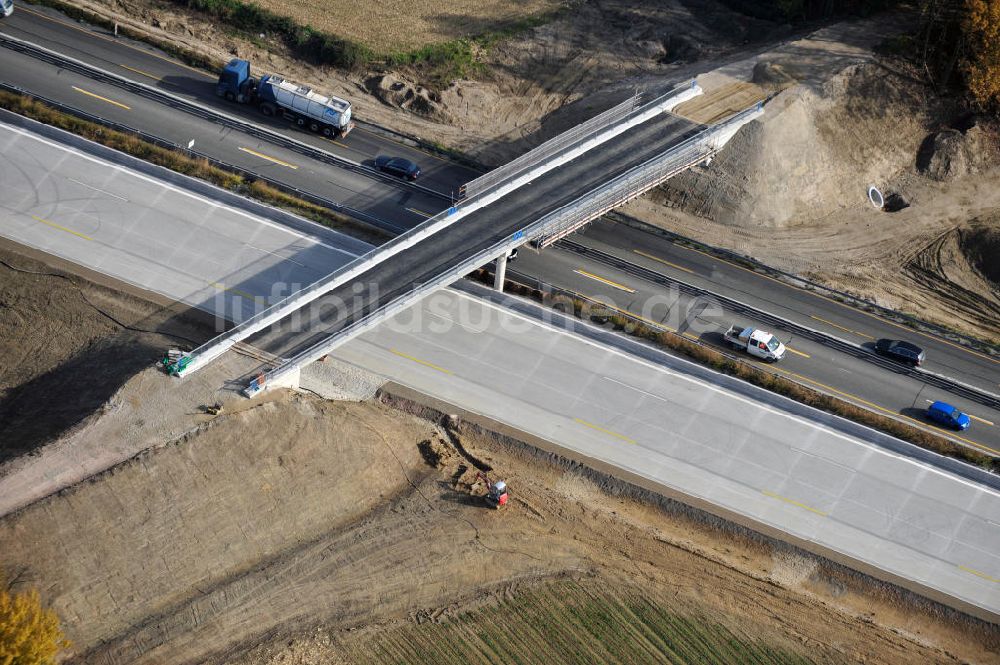 Achern von oben - Baustelle Ausbau Autobahn A 5