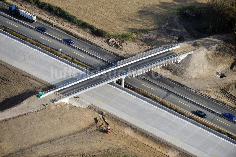 Achern aus der Vogelperspektive: Baustelle Ausbau Autobahn A 5