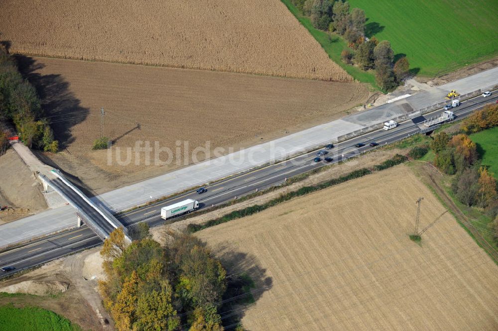 Luftaufnahme Achern - Baustelle Ausbau Autobahn A 5