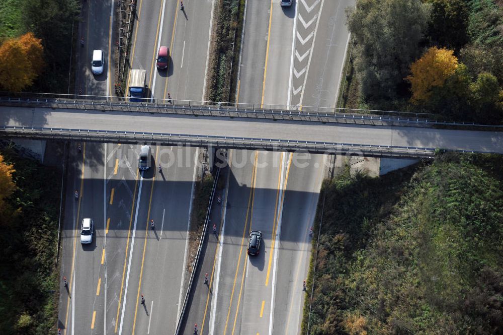 Appenweier aus der Vogelperspektive: Baustelle Ausbau Autobahn A 5