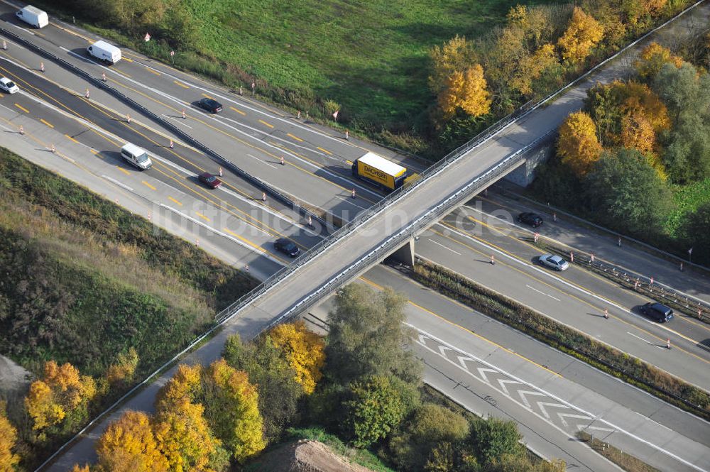 Luftbild Appenweier - Baustelle Ausbau Autobahn A 5