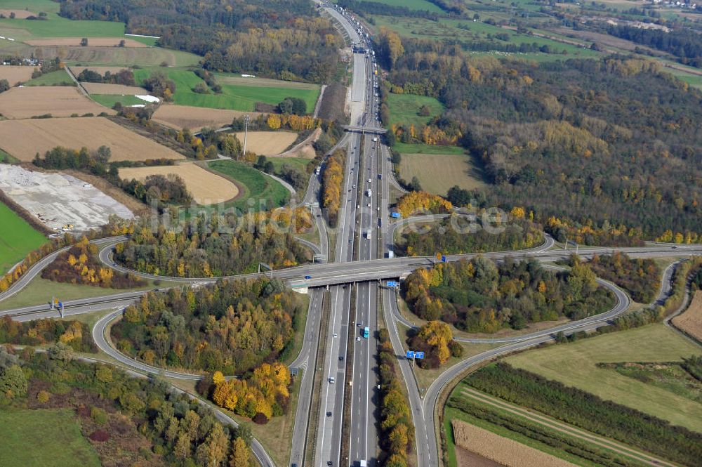 Luftaufnahme Appenweier - Baustelle Ausbau Autobahn A 5