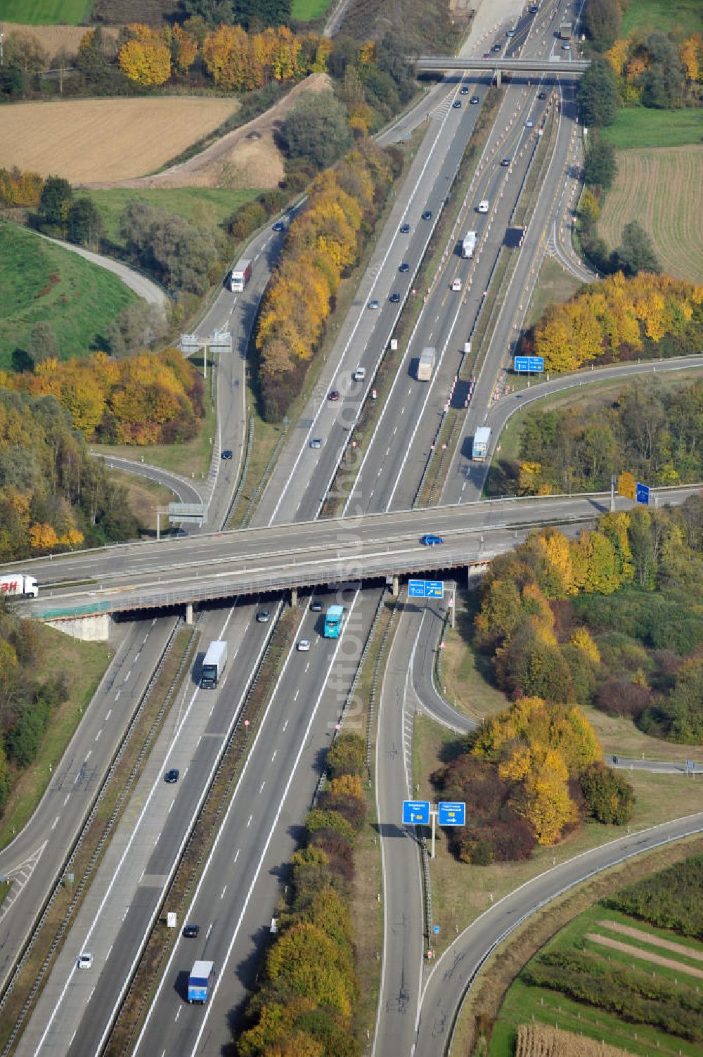 Appenweier aus der Vogelperspektive: Baustelle Ausbau Autobahn A 5