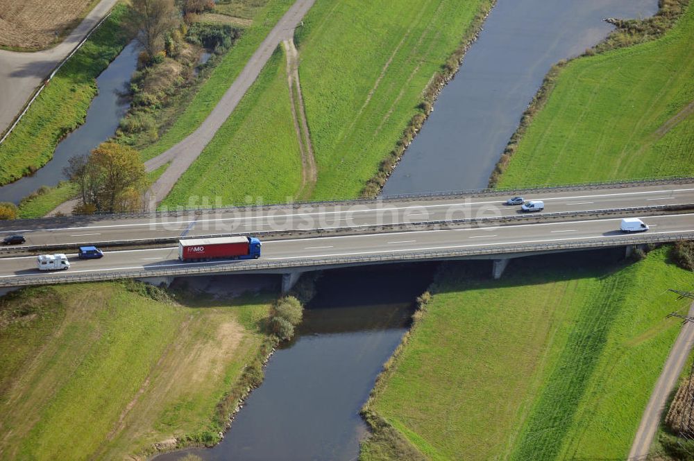 Luftbild Appenweier - Baustelle Ausbau Autobahn A 5