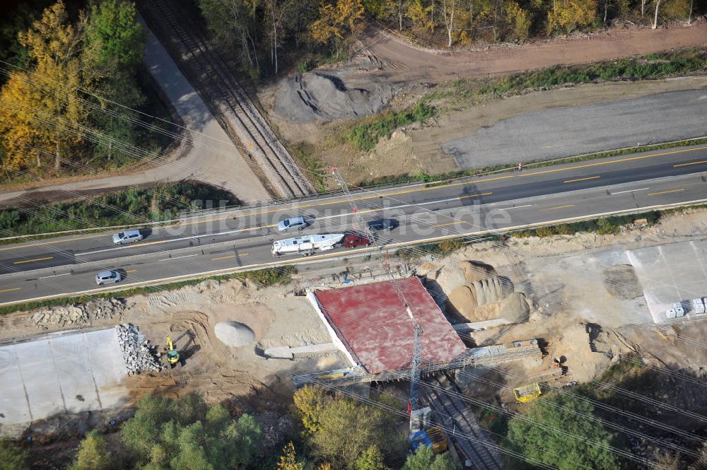 Bühl-Balzhofen von oben - Baustelle Ausbau Autobahn A 5