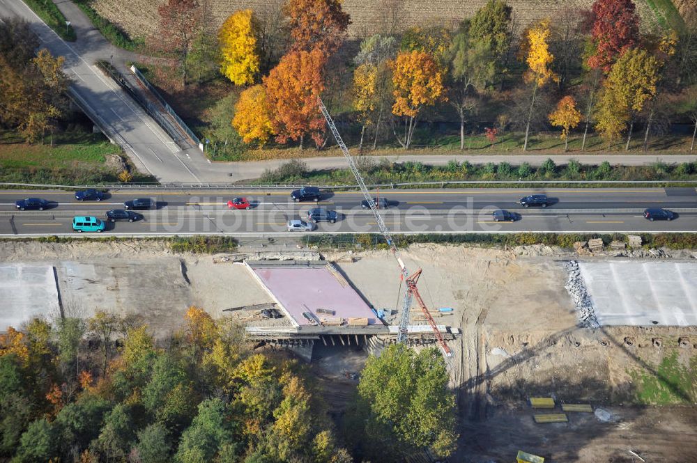 Bühl-Balzhofen von oben - Baustelle Ausbau Autobahn A 5