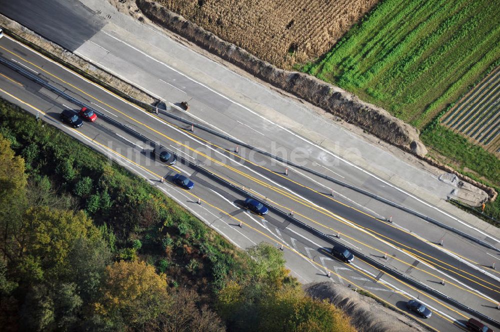 Luftbild Bühl-Balzhofen - Baustelle Ausbau Autobahn A 5