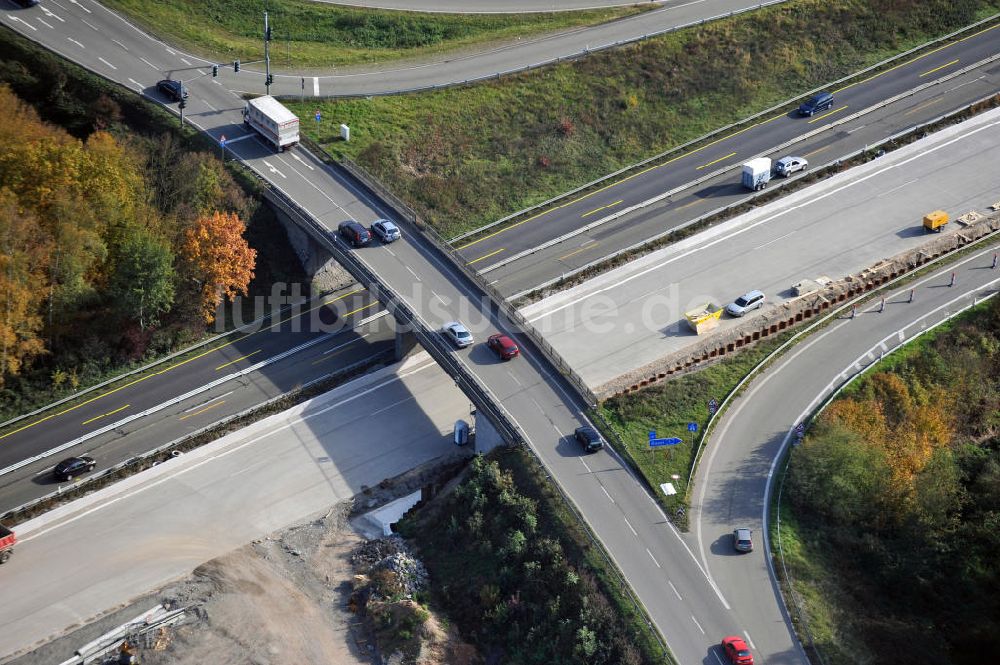 Luftbild Offenburg - Baustelle Ausbau Autobahn A 5