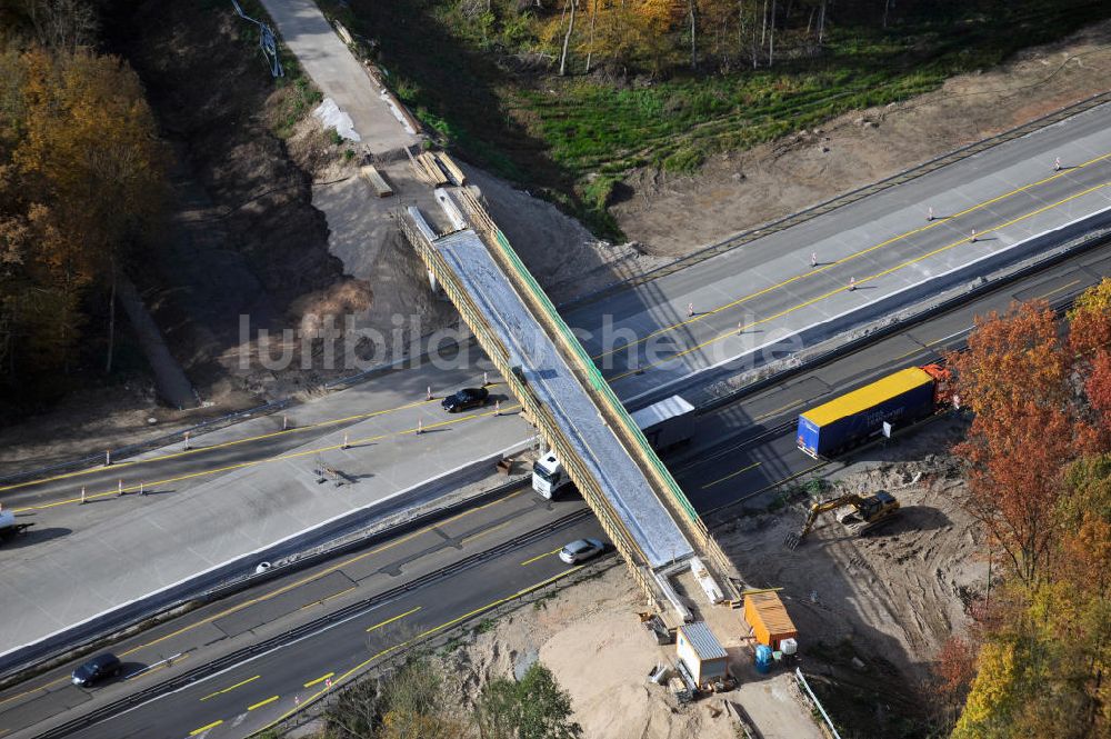 Luftbild Offenburg - Baustelle Ausbau Autobahn A 5