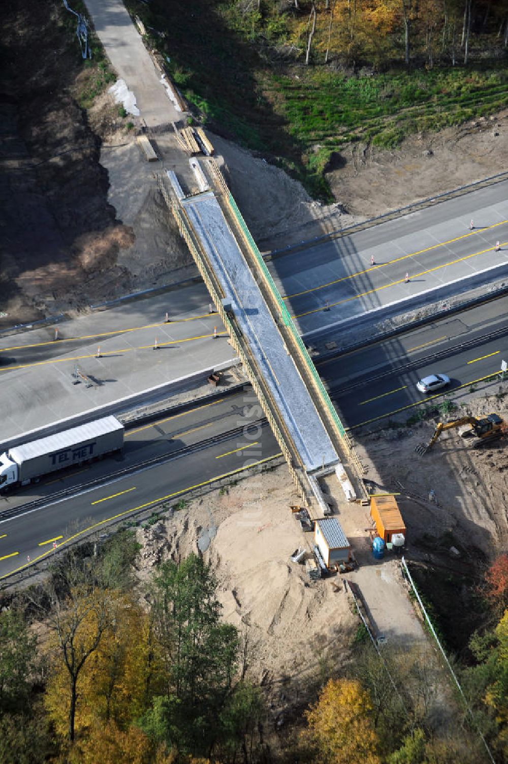 Luftaufnahme Offenburg - Baustelle Ausbau Autobahn A 5