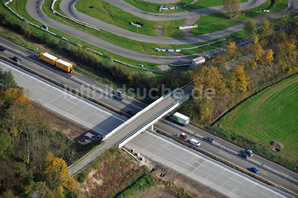 Urloffen von oben - Baustelle Ausbau Autobahn A 5