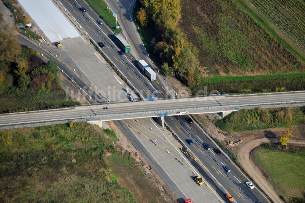 Urloffen von oben - Baustelle Ausbau Autobahn A 5