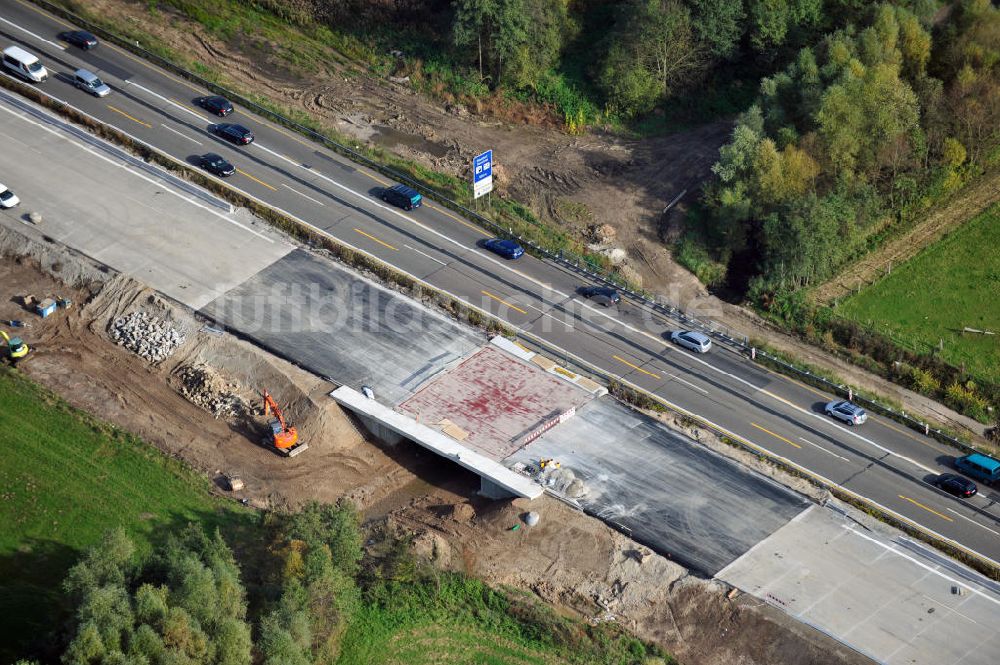 Luftaufnahme Urloffen - Baustelle Ausbau Autobahn A 5