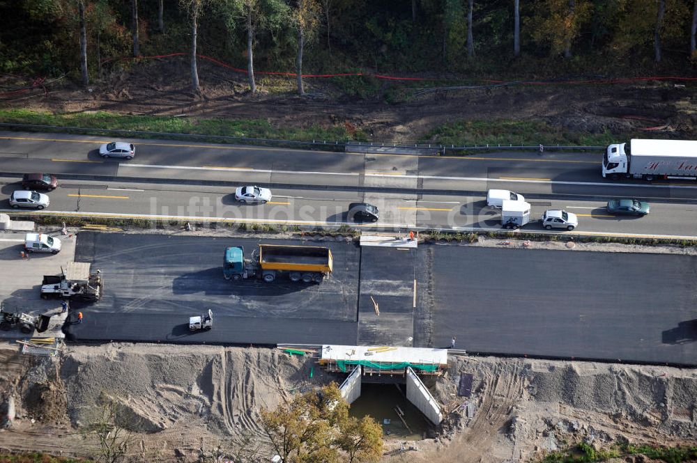 Luftbild Urloffen - Baustelle Ausbau Autobahn A 5