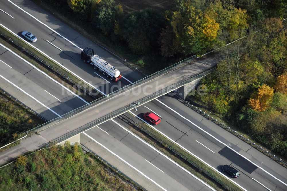 Luftbild Wagshurst - Baustelle Ausbau Autobahn A 5