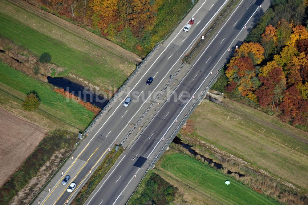 Wagshurst von oben - Baustelle Ausbau Autobahn A 5