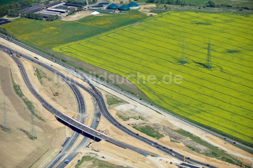 Luftbild Schwanebeck - Baustelle Autobahndreieck Schwanebeck bzw. Kreuz Barnim