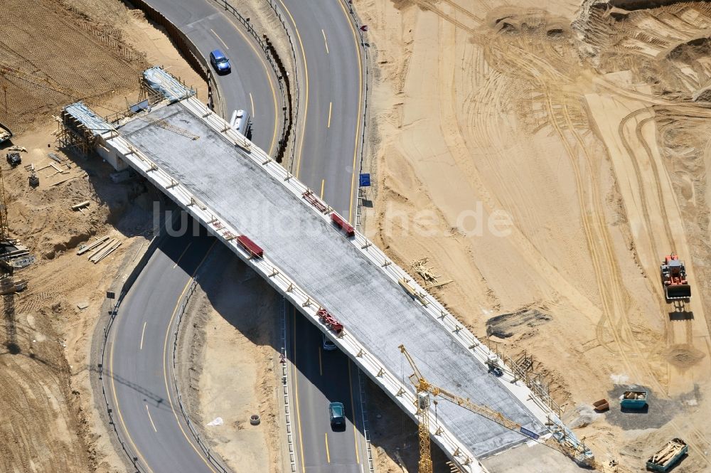 Schwanebeck von oben - Baustelle Autobahndreieck Schwanebeck bzw. Kreuz Barnim