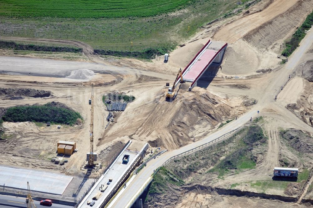 Luftaufnahme Schwanebeck - Baustelle Autobahndreieck Schwanebeck bzw. Kreuz Barnim