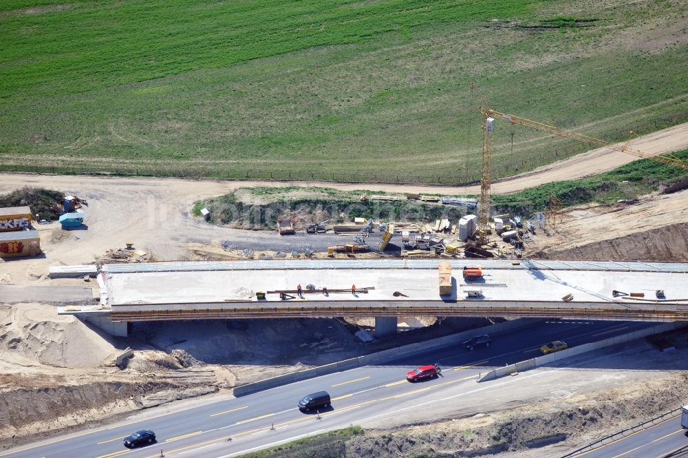 Schwanebeck aus der Vogelperspektive: Baustelle Autobahndreieck Schwanebeck bzw. Kreuz Barnim