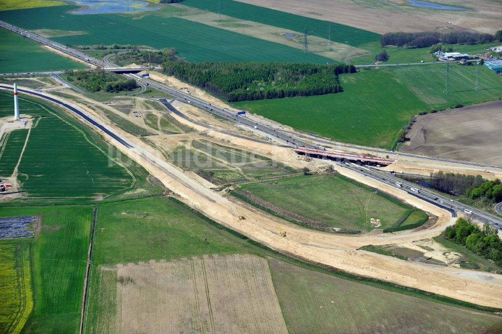 Luftbild Schwanebeck - Baustelle Autobahndreieck Schwanebeck bzw. Kreuz Barnim