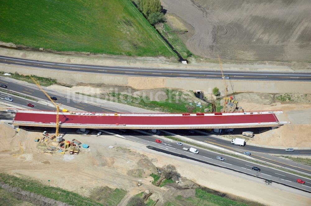 Luftbild Schwanebeck - Baustelle Autobahndreieck Schwanebeck bzw. Kreuz Barnim