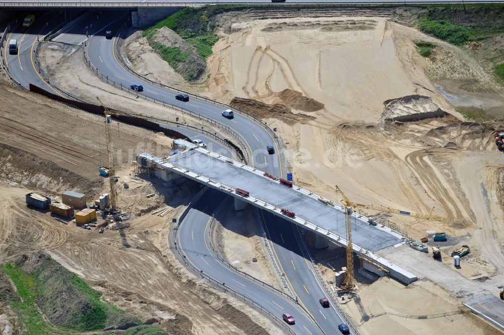 Schwanebeck aus der Vogelperspektive: Baustelle Autobahndreieck Schwanebeck bzw. Kreuz Barnim