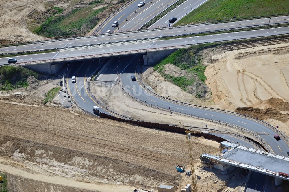 Luftbild Schwanebeck - Baustelle Autobahndreieck Schwanebeck bzw. Kreuz Barnim