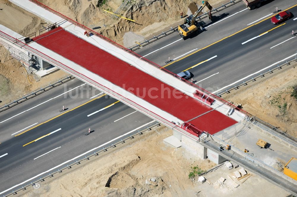 Luftaufnahme Schwanebeck - Baustelle Autobahndreieck Schwanebeck bzw. Kreuz Barnim