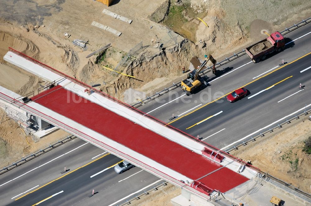 Schwanebeck von oben - Baustelle Autobahndreieck Schwanebeck bzw. Kreuz Barnim