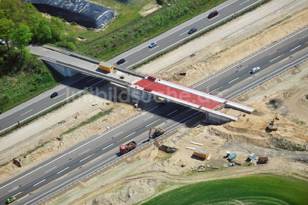 Luftbild Schwanebeck - Baustelle Autobahndreieck Schwanebeck bzw. Kreuz Barnim