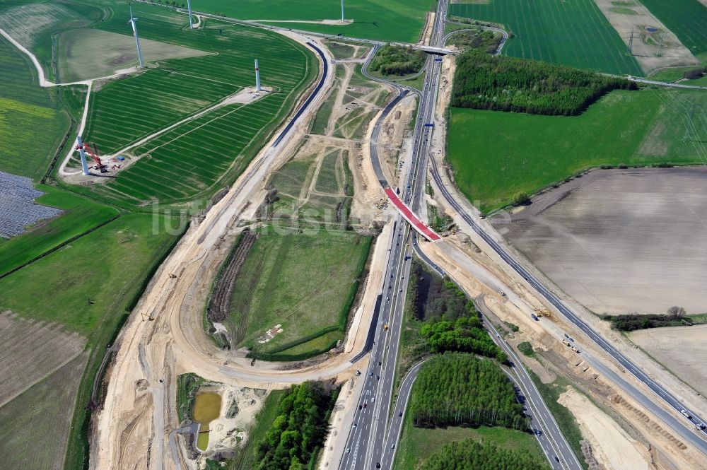 Luftbild Schwanebeck - Baustelle Autobahndreieck Schwanebeck bzw. Kreuz Barnim