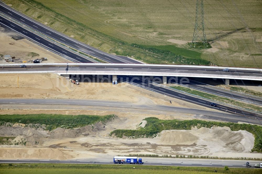 Schwanebeck aus der Vogelperspektive: Baustelle Autobahndreieck Schwanebeck bzw. Kreuz Barnim