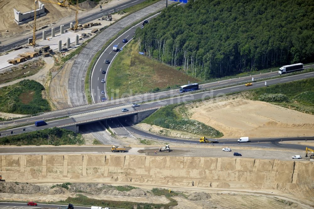 Luftaufnahme Schwanebeck - Baustelle Autobahndreieck Schwanebeck bzw. Kreuz Barnim