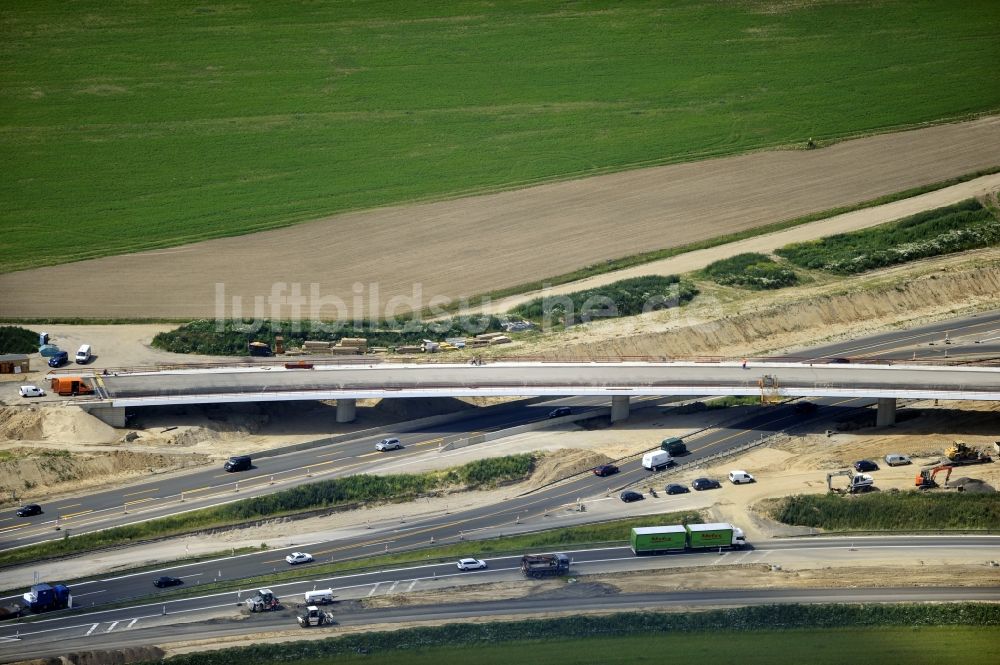 Schwanebeck aus der Vogelperspektive: Baustelle Autobahndreieck Schwanebeck bzw. Kreuz Barnim