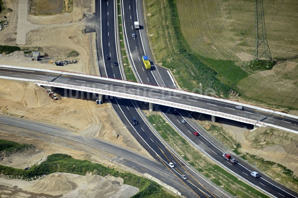 Luftbild Schwanebeck - Baustelle Autobahndreieck Schwanebeck bzw. Kreuz Barnim