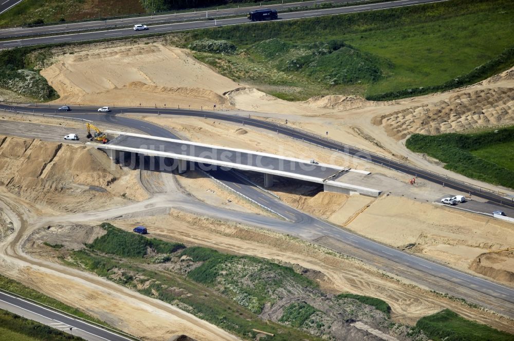 Luftaufnahme Schwanebeck - Baustelle Autobahndreieck Schwanebeck bzw. Kreuz Barnim