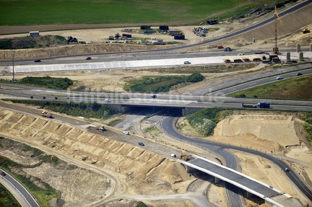 Luftbild Schwanebeck - Baustelle Autobahndreieck Schwanebeck bzw. Kreuz Barnim