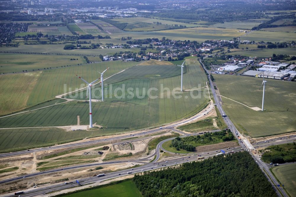 Schwanebeck aus der Vogelperspektive: Baustelle Autobahndreieck Schwanebeck bzw. Kreuz Barnim